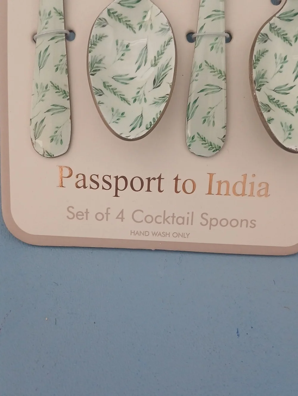 Artistic Accents Green Patterned Cocktail Spoons - Set of 4
